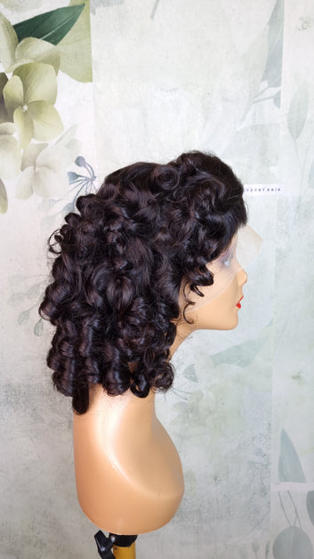 16" Bouncy Wig with adjustable 360 lace.