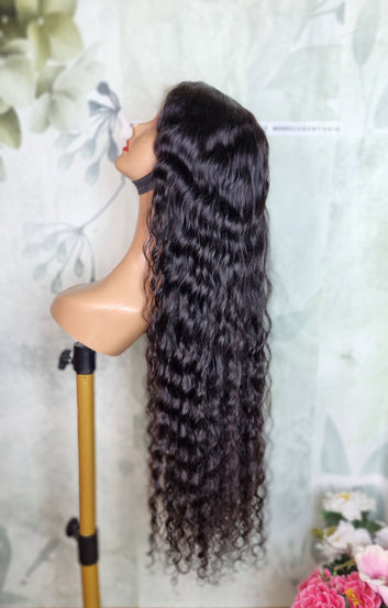 34inch SD Loose Deep Wig Paired with a 5 X 5 HD Closure