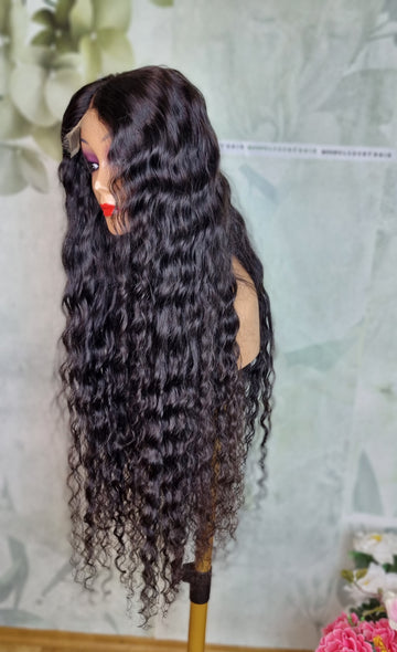 34inch SD Loose Deep Wig Paired with a 5 X 5 HD Closure